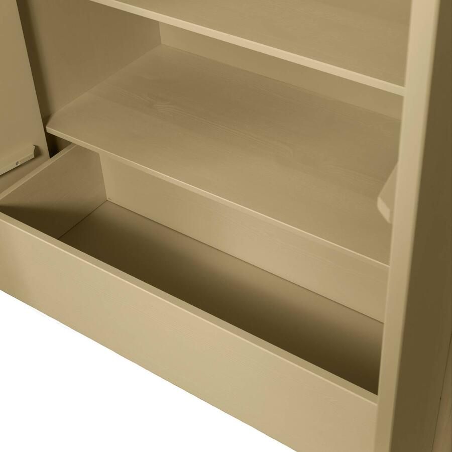 Woood " Basu Hoge Opbergkast Grenenhout B 100 cm Moss " - Foto 2