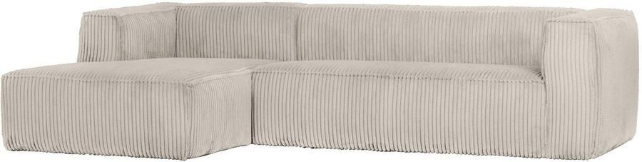 WOOOD Bean Hoekbank Links Ribstof Travertin 73x305x96 - Foto 2