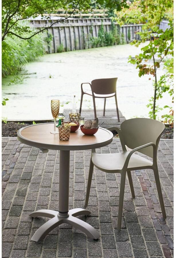 WOOOD Bent Tuinstoelen Kunststof Paars Bruin Set van 2 - Foto 2