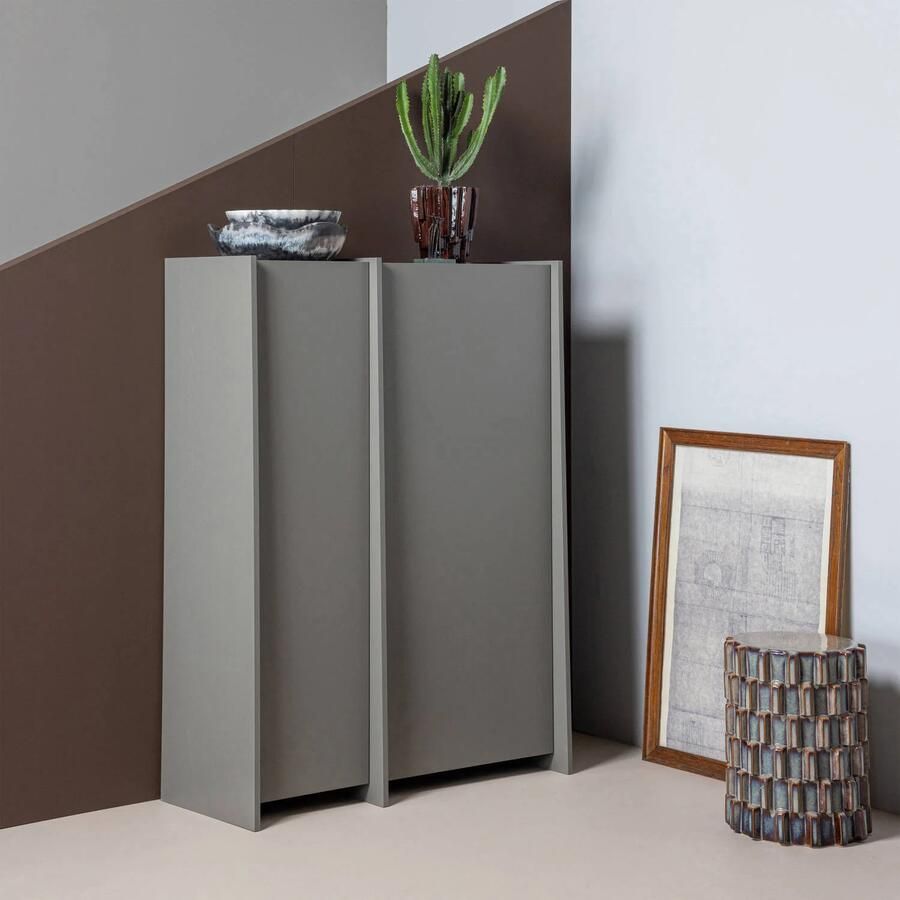 WOOOD Axu Decoratieve Bijzettafel Keramiek Grijsblauw 45x35x35 cm - Foto 2