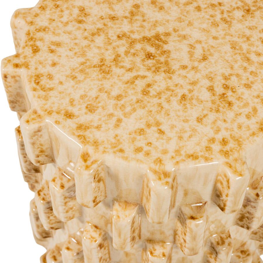 WOOOD Axu Decoratieve Bijzettafel Ø 35 CM Keramiek Zand Beige 45x35x35 cm - Foto 3