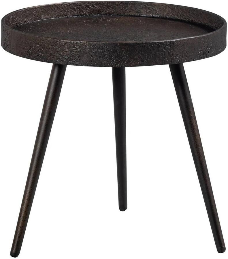 BePureHome Bounds Bijzettafel M Op Hoge Poten Hout Metaal Antique Goud 41x41x41 cm - Foto 3