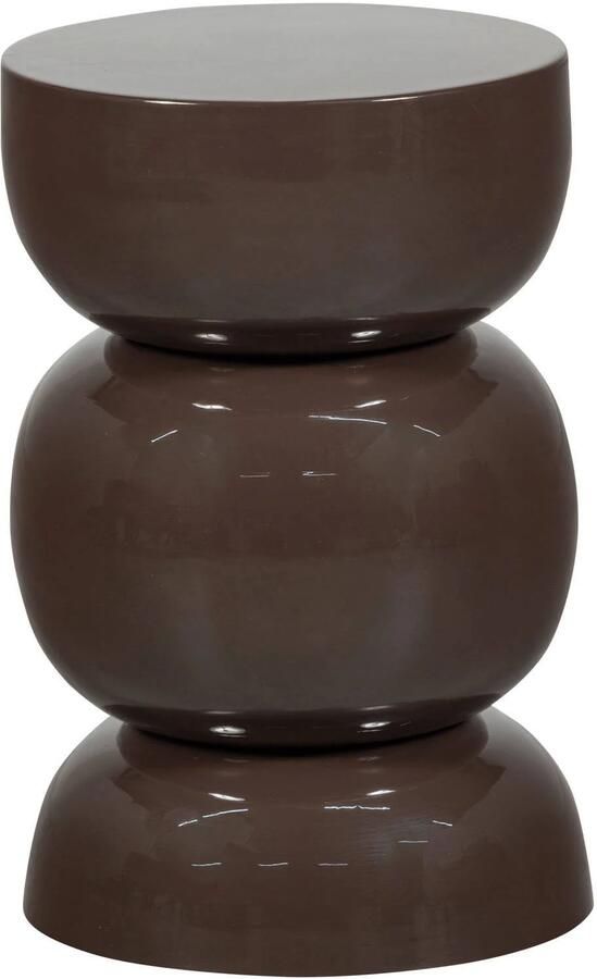 WOOOD Breno Bijzettafel Metaal Donkerbruin 46x30x30 cm