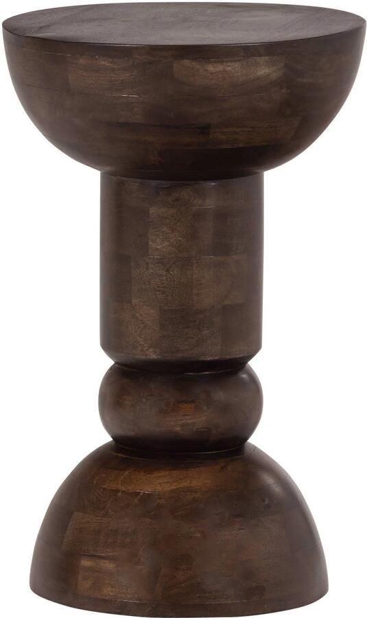 WOOOD Emel Bijzettafel Mangohout Donkerbruin 63x40x40 cm
