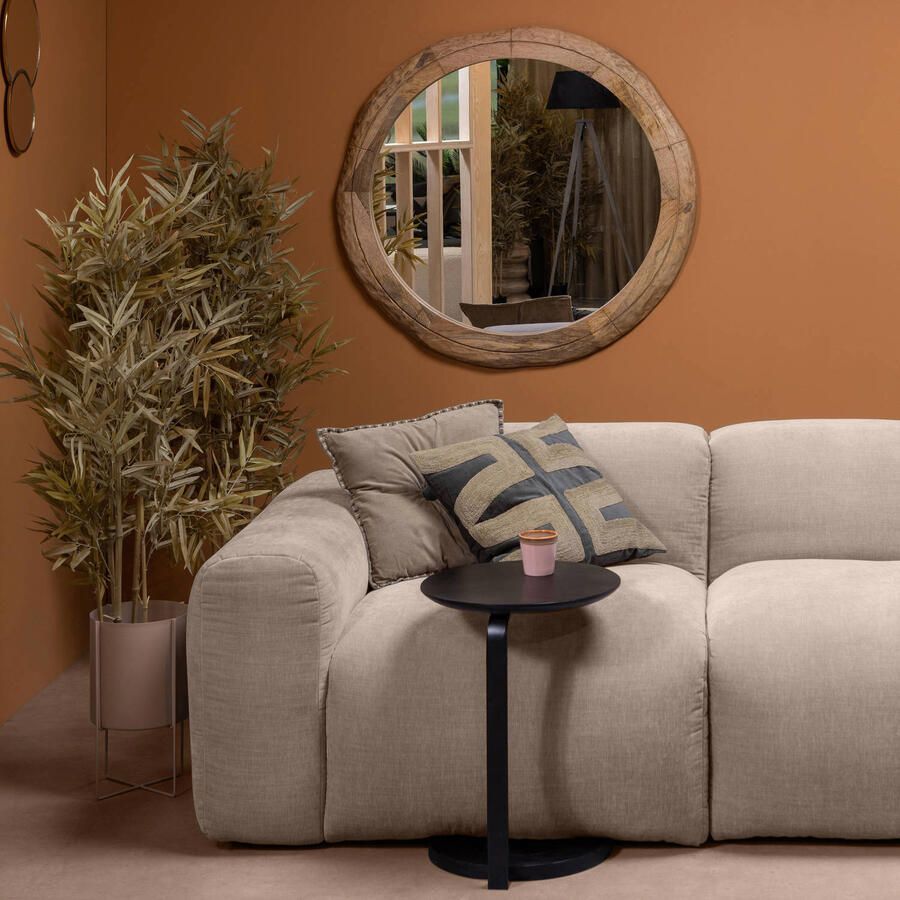 WOOOD Exclusive Floor Bijzettafel Hout Metaal Zwart 57x39x39