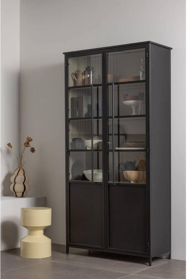 WOOOD Hidde Bijzettafel Metaal Geel 47x30x30