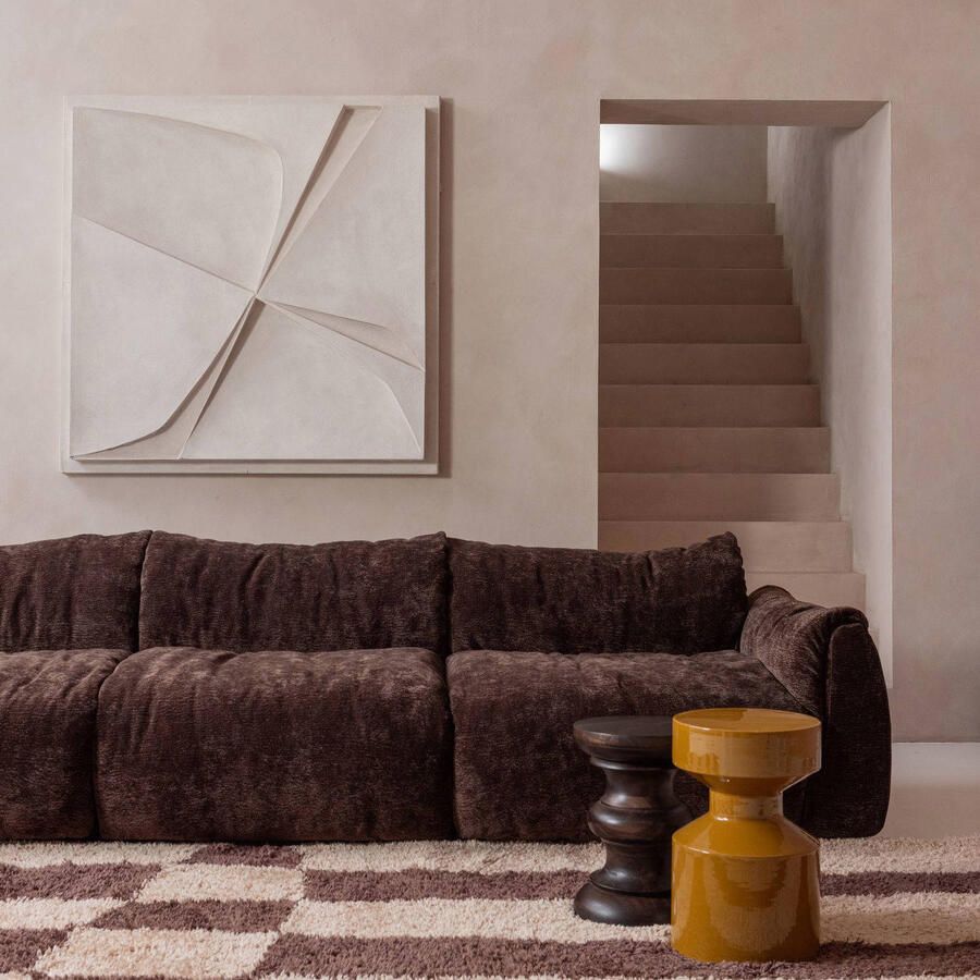 WOOOD Bijzettafel Jonah Mangohout 30cm Donkerbruin