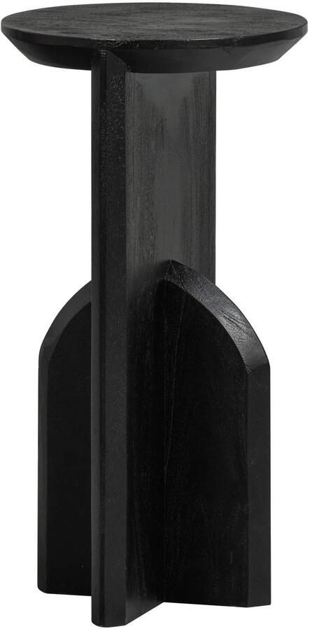 WOOOD smalle bijzettafel Kioni Acacia Hout Zwart 58x30x30 cm