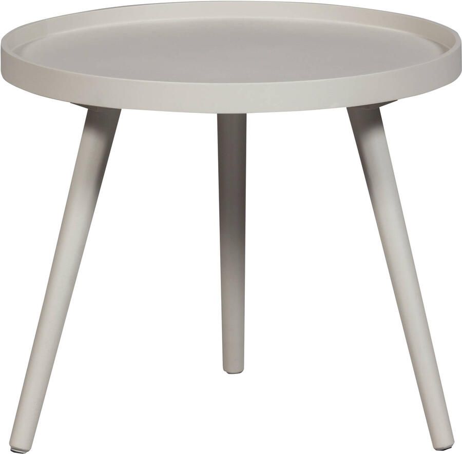 WOOOD Mesa Bijzettafel M MDF Tafelblad En Grenenhouten Poten Zand Beige 45 x Ø45 cm