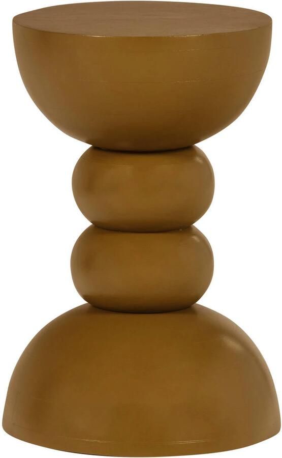 WOOOD Miel Bijzettafel Ø35 CM Mangohout Honinggeel 51x35x35 cm