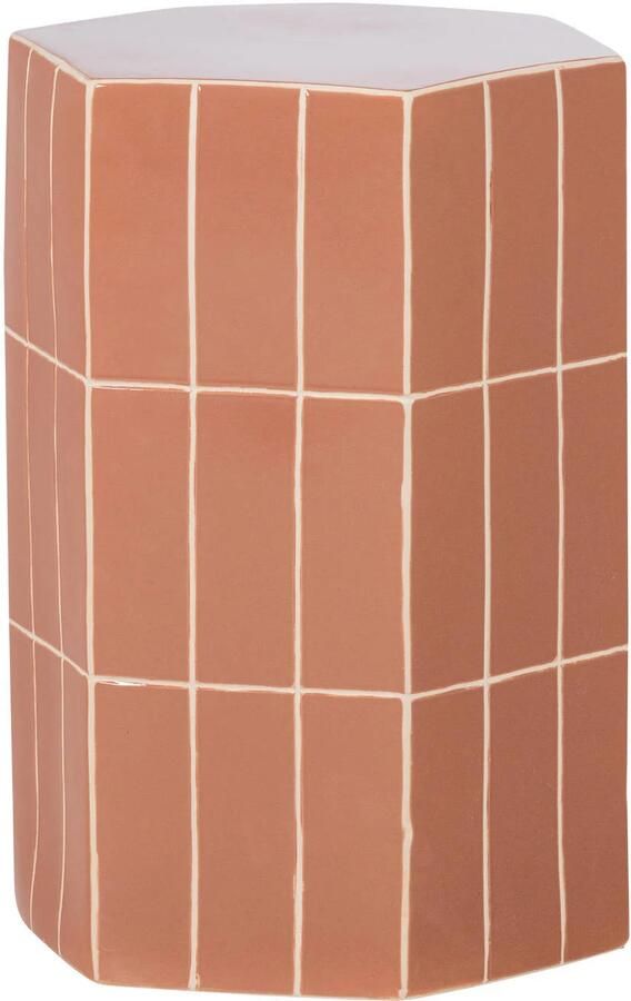 WOOOD Plu Decoratieve Bijzettafel Keramiek Oudroze 54x38x32