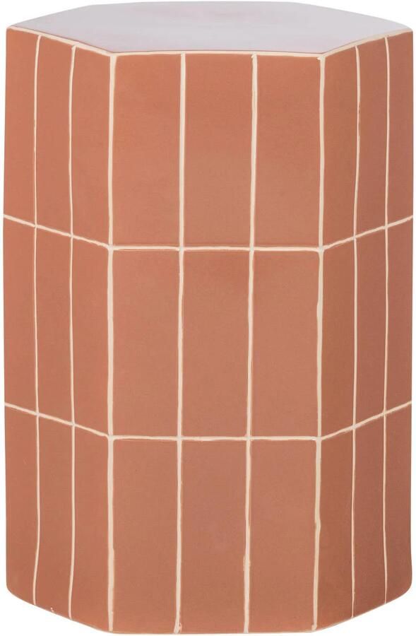 WOOOD Plu Decoratieve Bijzettafel Keramiek Oudroze 54x38x32 - Foto 2
