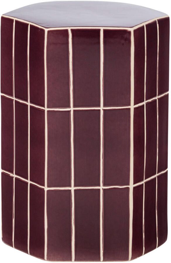 WOOOD Plu Decoratieve Bijzettafel Keramiek Paars 42x30x26 cm - Foto 2