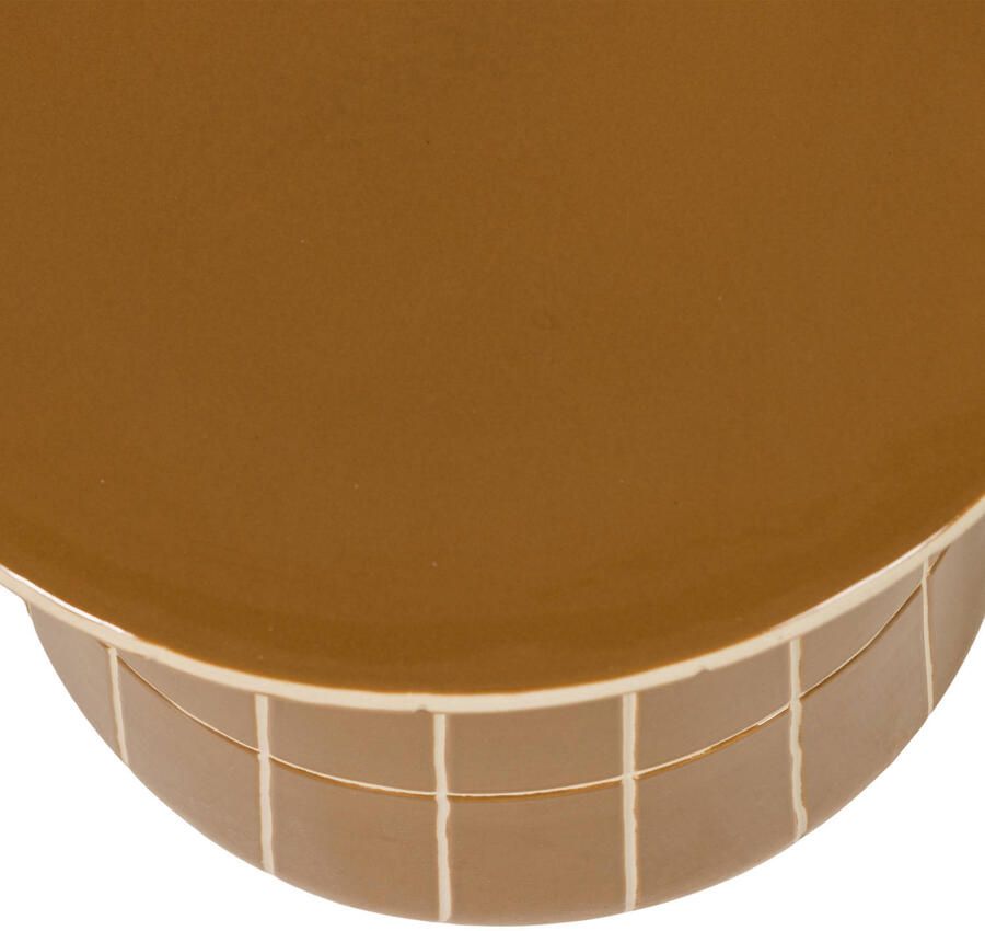 WOOOD Plu Decoratieve Bijzettafel Keramiek Honinggeel 30x38x38 cm - Foto 3