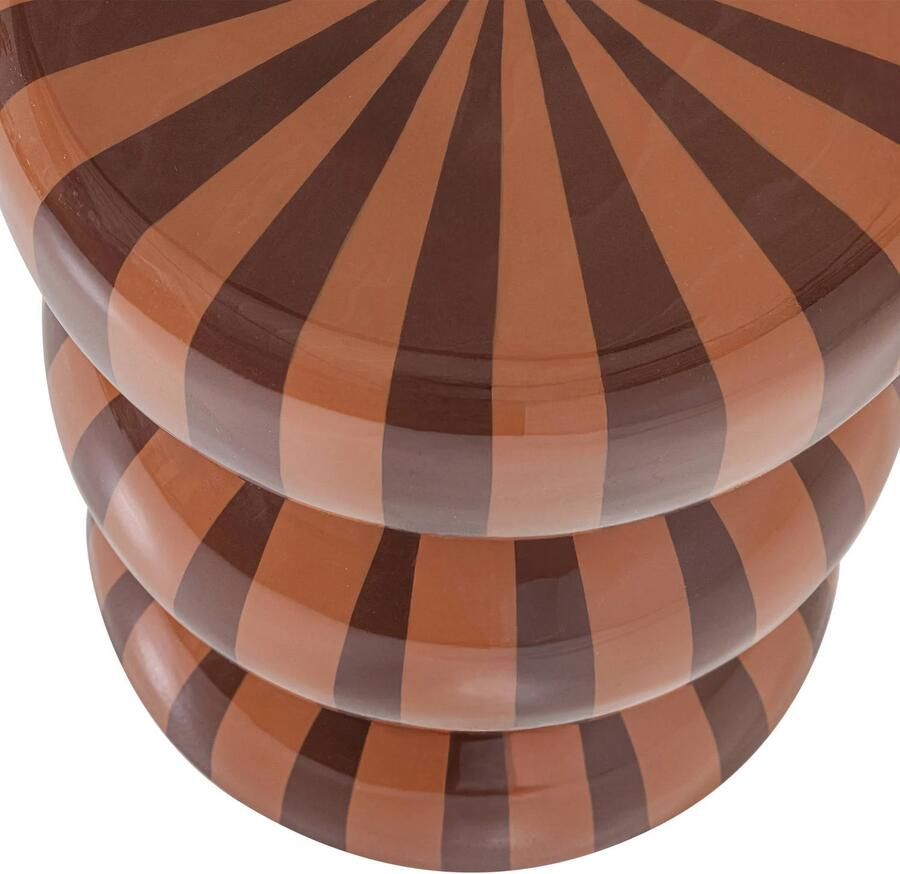 WOOOD Ravo Bijzettafel Metaal Roze Bruin 46x36x36