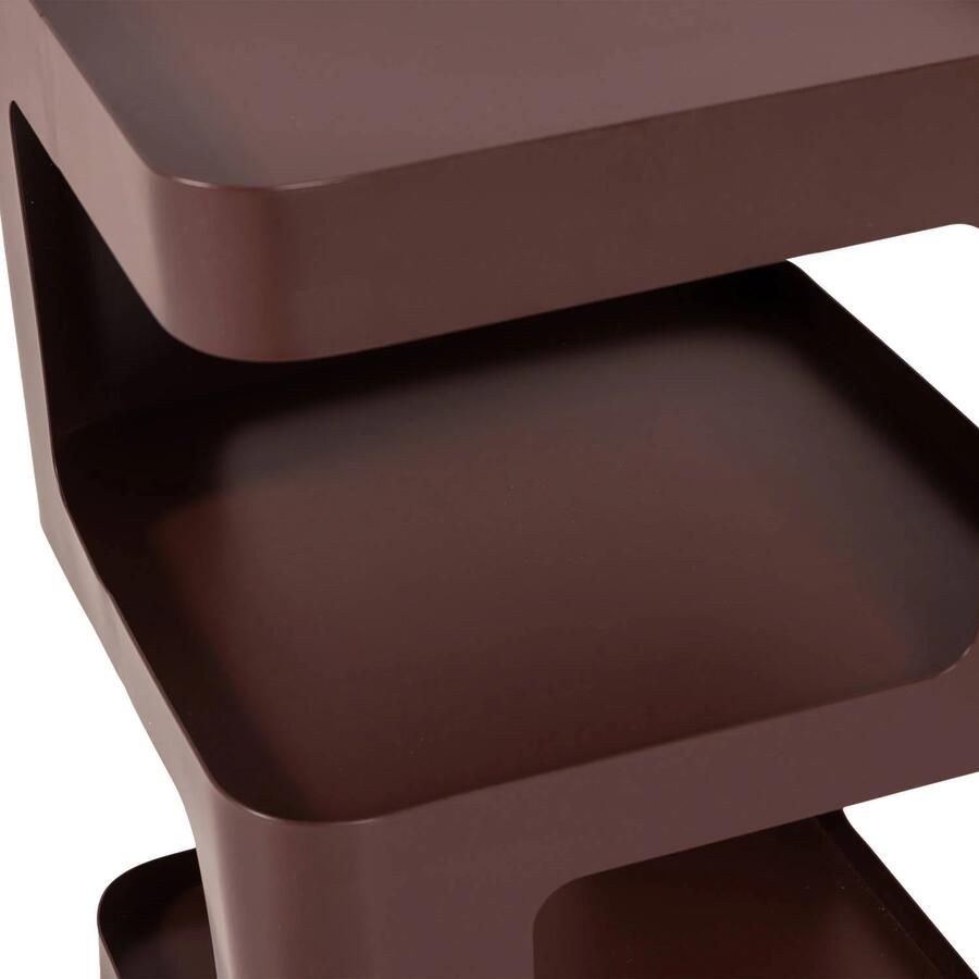 WOOOD Riv Bijzettafel Nachtkastje Metaal Paars Bruin 54x35x35 cm - Foto 2