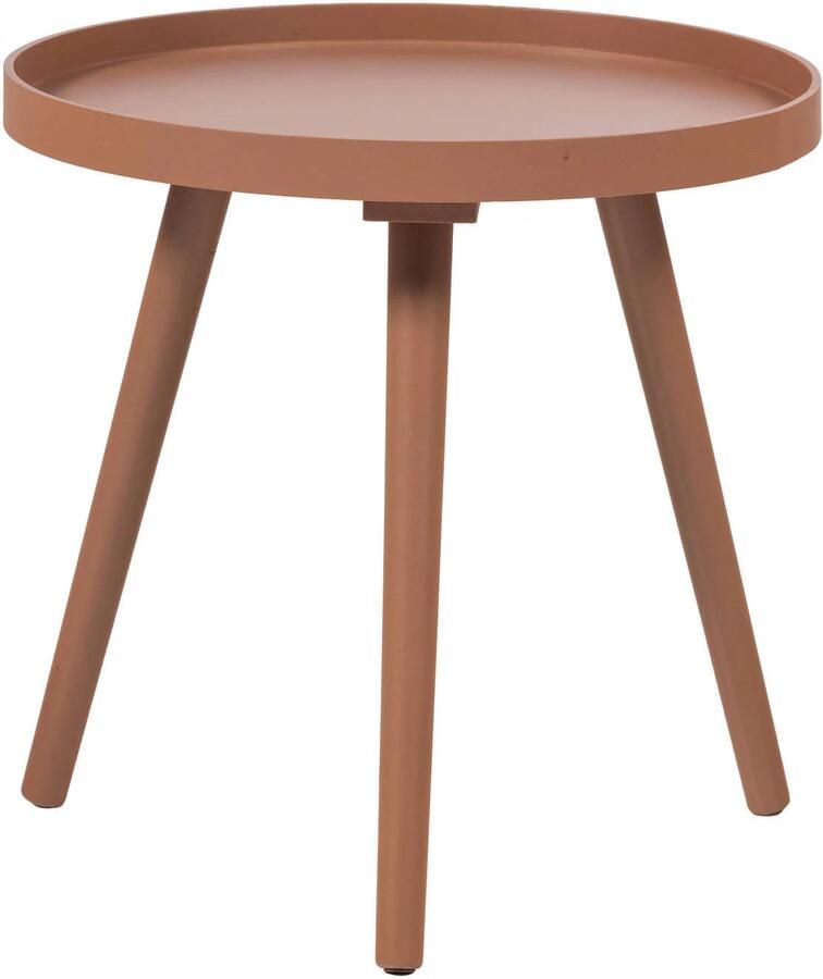 WOOOD Sasha Bijzettafel Ø 40 CM Hout Oudroze 41x41x40.5 cm - Foto 2