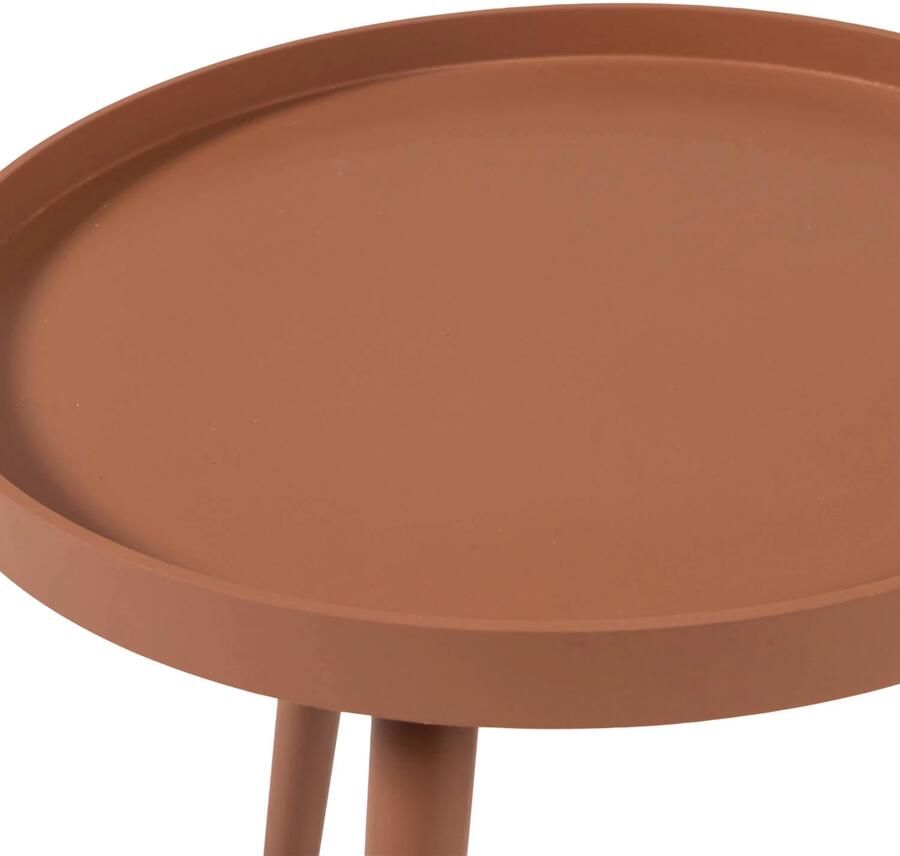 WOOOD Sasha Bijzettafel Ø 40 CM Hout Oudroze 41x41x40.5 cm - Foto 4