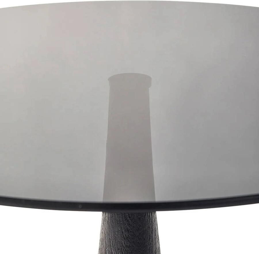 WOOOD Salontafel Soya met glazen tafelblad h 43 cm x ø 60 cm - Foto 3
