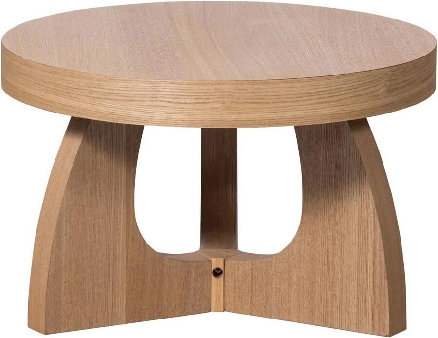 WOOOD Tala Bijzettafel MDF Fineer Naturel 35x55x55 cm - Foto 1