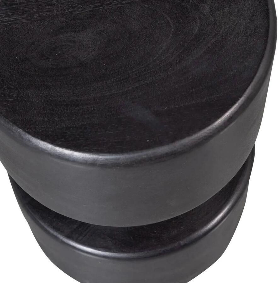 WOOOD Tuve Bijzettafel Hout Bruin Zwart 45x30x30 cm - Foto 3