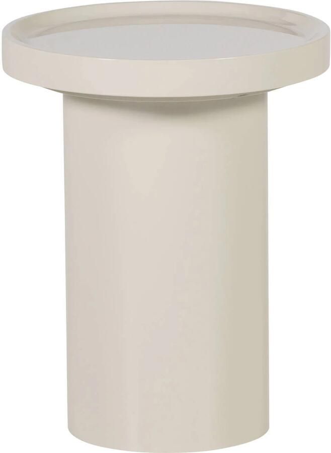 WOOOD Veluna Bijzettafel 40 CM Hout Hoogglans Zand Beige 50x40x40 cm