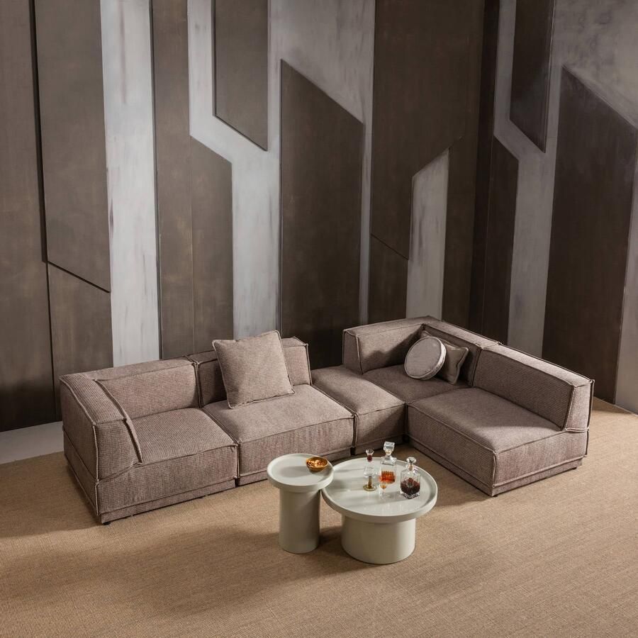 WOOOD Veluna Bijzettafel 40 CM Hout Hoogglans Zand Beige 50x40x40 cm - Foto 2