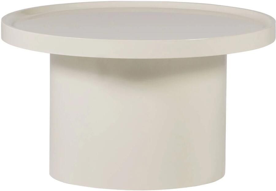 WOOOD Veluna Bijzettafel 70 CM Hout Hoogglans Zand Beige 40x70x70 cm