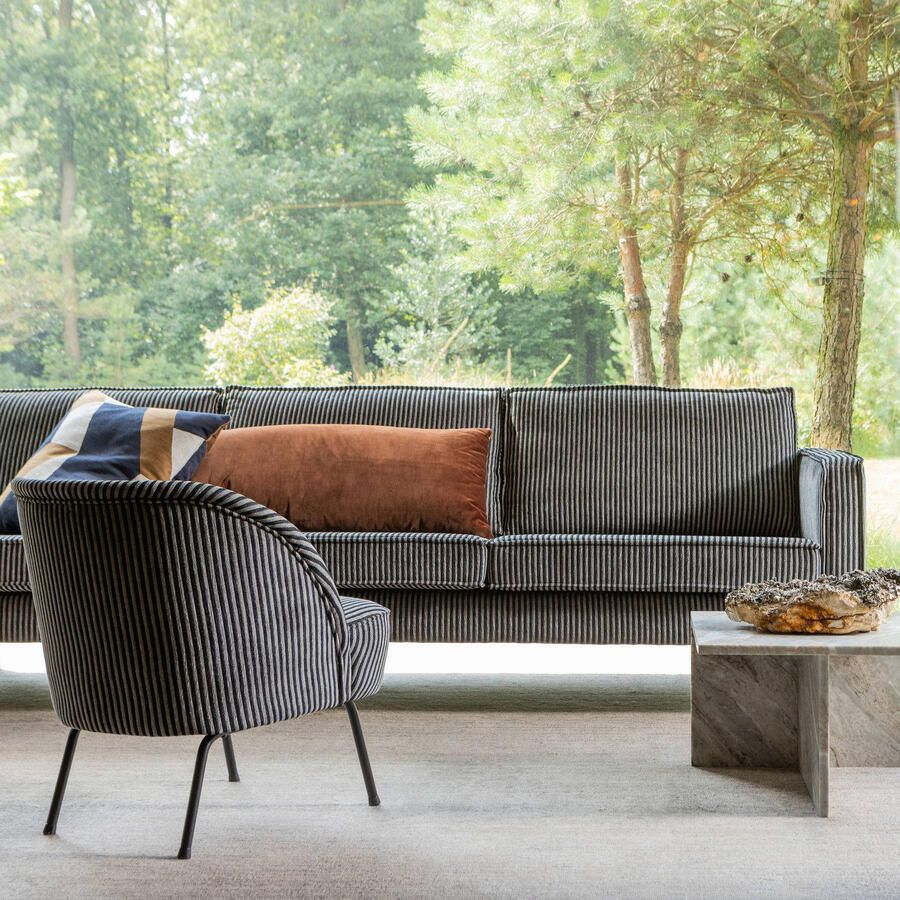 WOOOD Salontafel Xhail met een royale tafelblad van marmer h 35 cm x b 50 cm