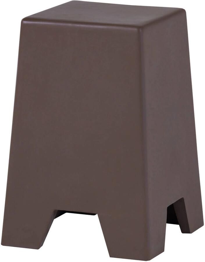 WOOOD Zina Bijzettafel Hoog Cement Bruin 51x36x36 cm