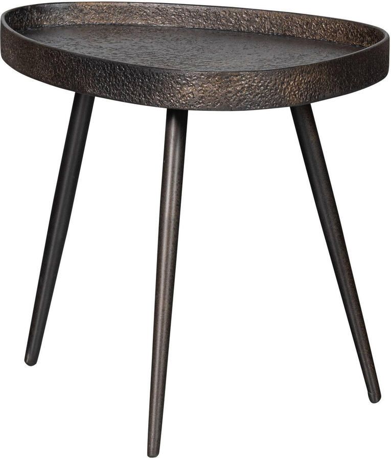 BePureHome Crude Bijzettafels Multiplex Blad met Metalen Poten Antique Bronze Set van 2 - Foto 3