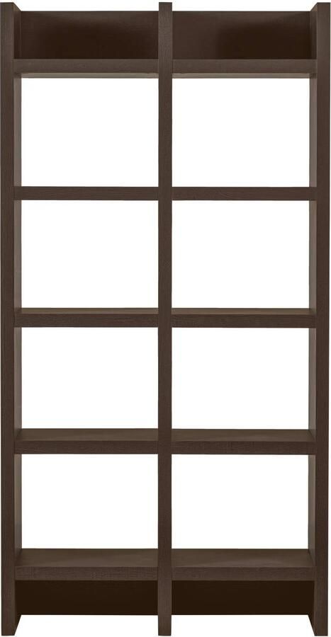 WOOOD Timo Open Kast MDF Donkerbruin 195x100x40 - Foto 3
