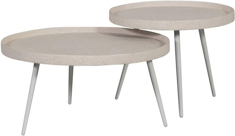 BePureHome Bounds Bijzettafel Hout Metaal Naturel Wit 38x74x74 cm - Foto 4