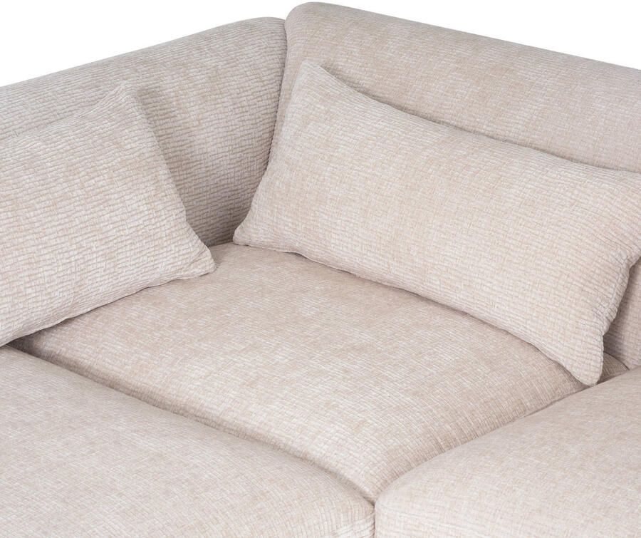 WOOOD Brenvo Hoekbank Links Structure Velvet Zand 73x306x178 - Foto 3