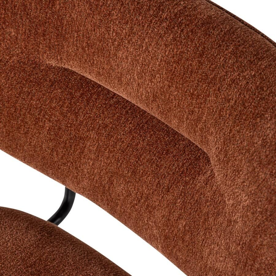WOOOD Brint eetkamerstoelen met armleuningen roodbruin (set van 2)