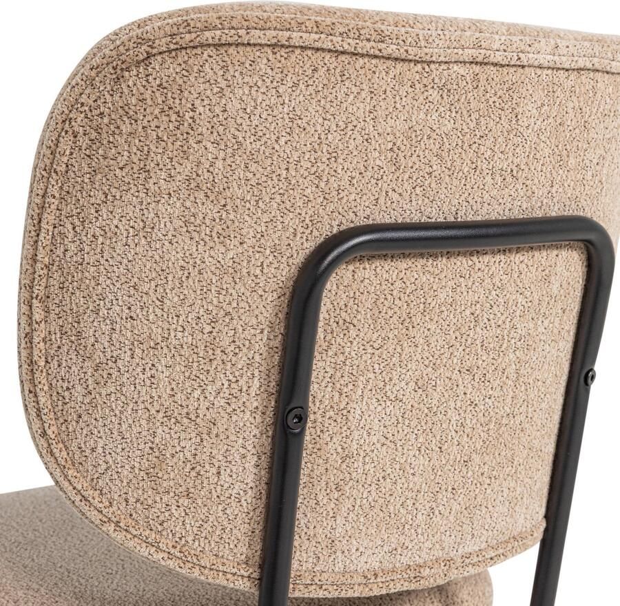 WOOOD Brint eetkamerstoelen met armleuningen zand (set van 2) - Foto 2