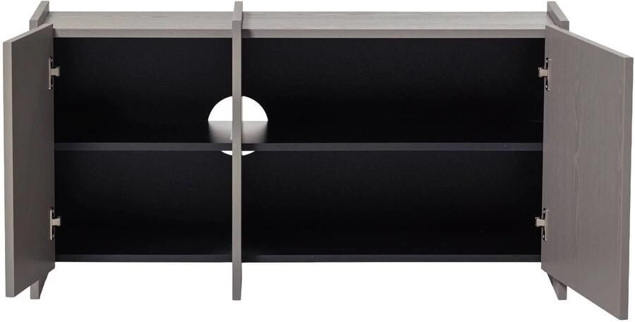WOOOD Brock Tv Meubel 102 CM Essen Fineer Warmgrijs 53x102x44 cm - Foto 3
