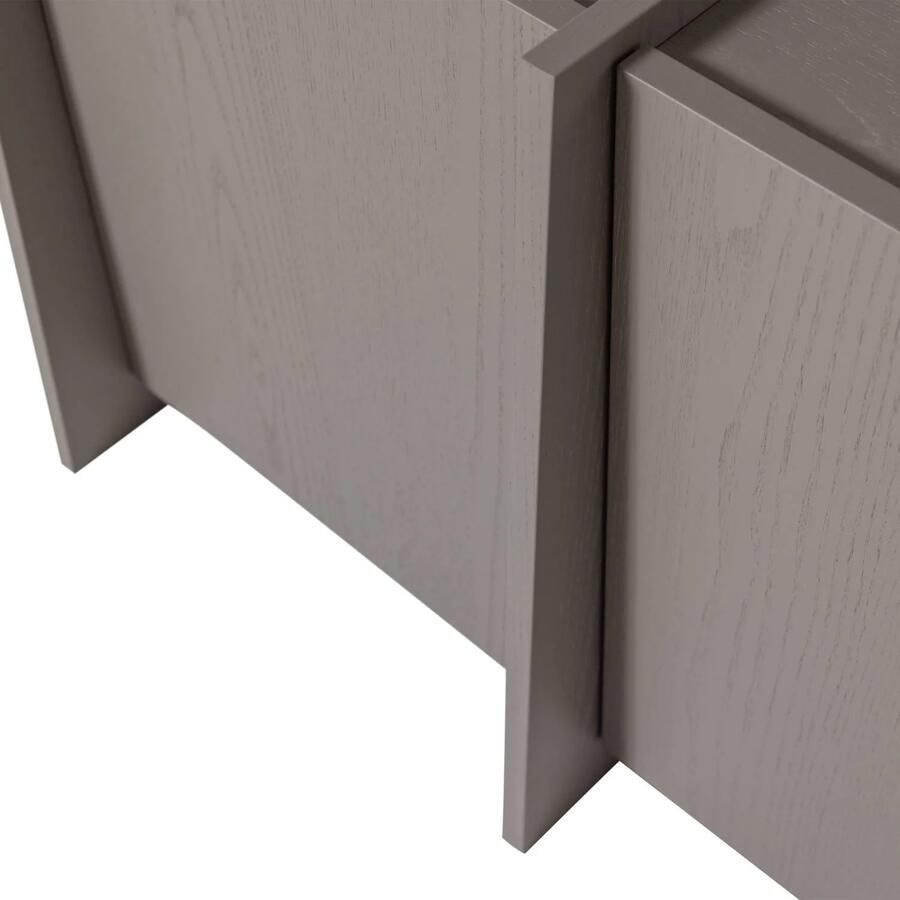 WOOOD Brock Tv Meubel 102 CM Essen Fineer Warmgrijs 53x102x44 cm - Foto 2