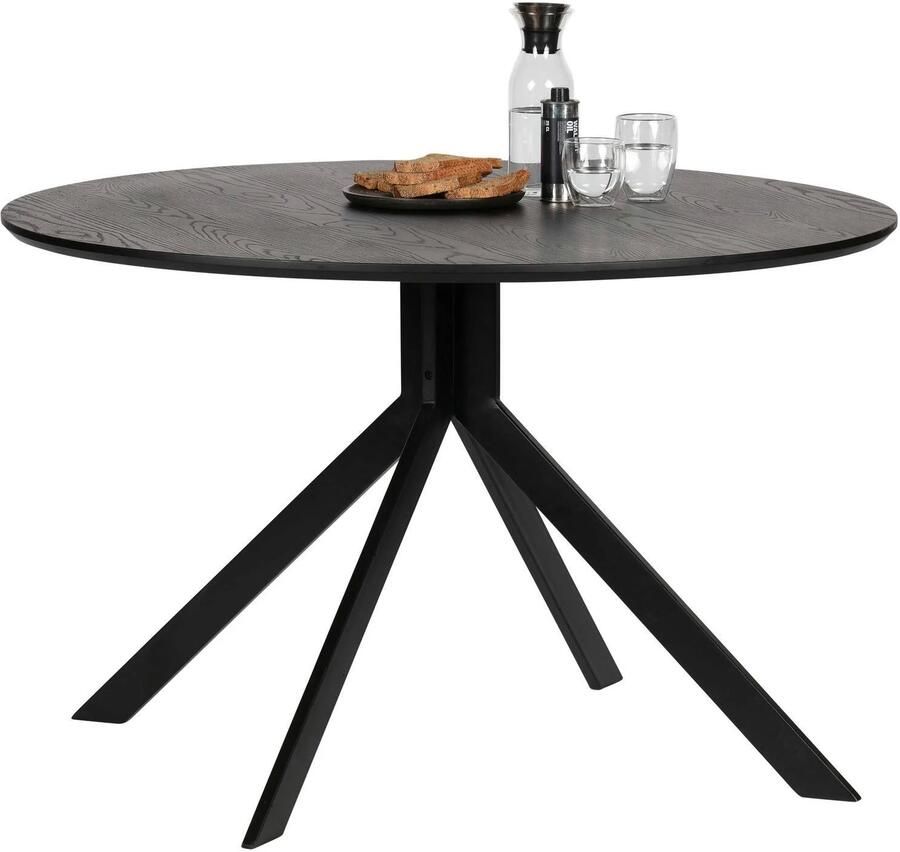 WOOOD Exclusive Bruno Eettafel Rond Mdf Zwart 75x120x120 - Foto 5