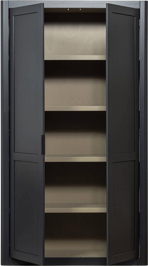 WOOOD Opbergkast Gunnar Grenenhout 217 x 120cm Mat Zwart - Foto 2