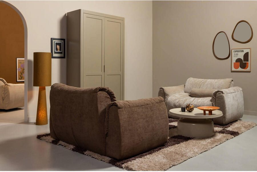 WOOOD Opbergkast Gunnar Grenenhout 217 x 120cm Mud - Foto 2