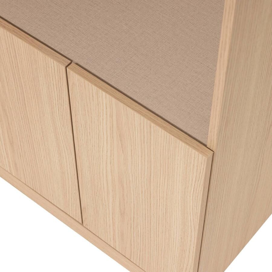 WOOOD Build Smalle Half Open Opbergkast Eiken Fineer Naturel - Foto 2
