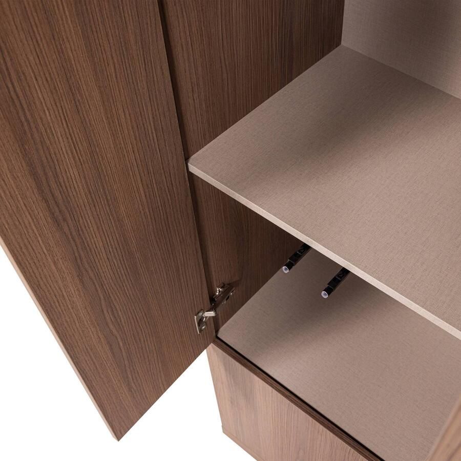 WOOOD Build Smalle Opbergkast Eiken Fineer Naturel 215x54x41 - Foto 2