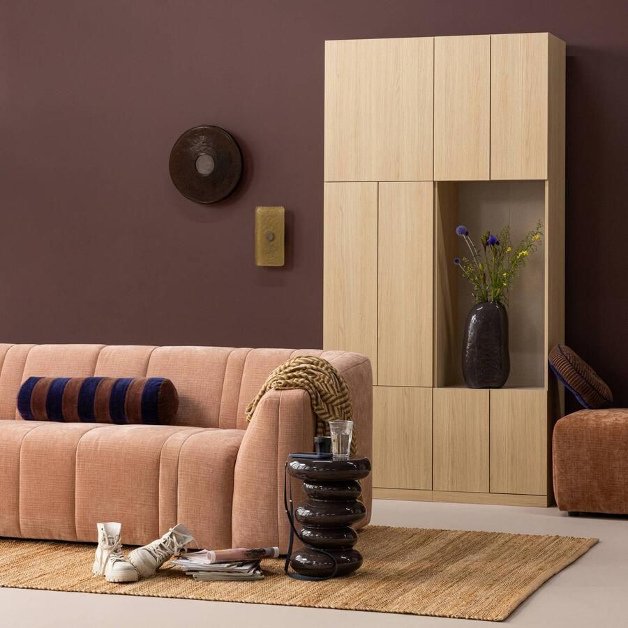WOOOD Build Smalle Opbergkast Eiken Fineer Naturel 215x54x41 - Foto 2