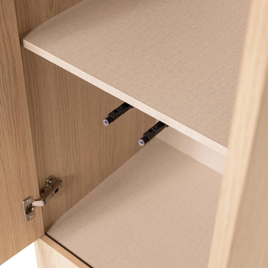 WOOOD Build Smalle Opbergkast Eiken Fineer Naturel 215x54x41 - Foto 3