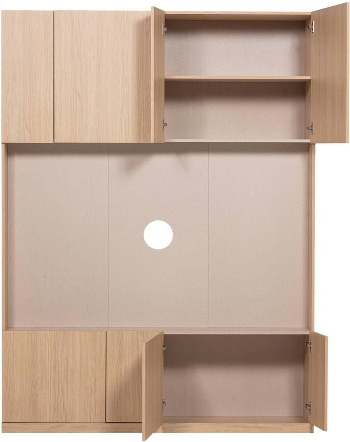 WOOOD Build Tv Opbergkast 160 cm Eiken Fineer Naturel 215x160x41 - Foto 3