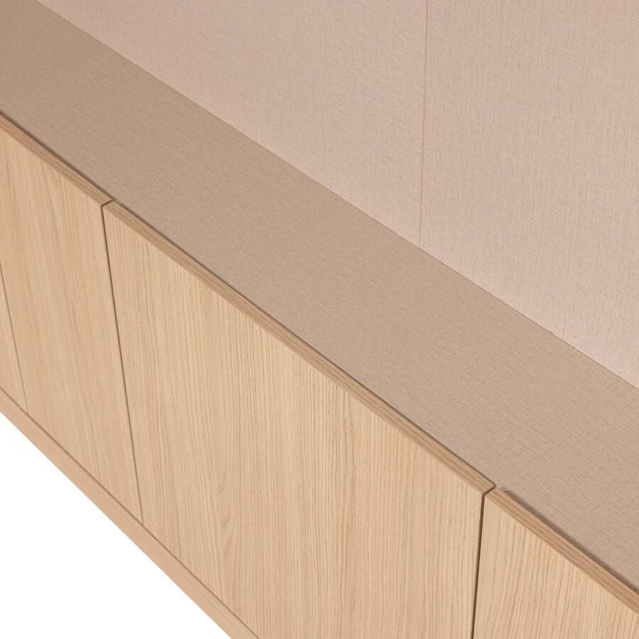 WOOOD Build Tv Opbergkast 160 cm Eiken Fineer Naturel 215x160x41 - Foto 2