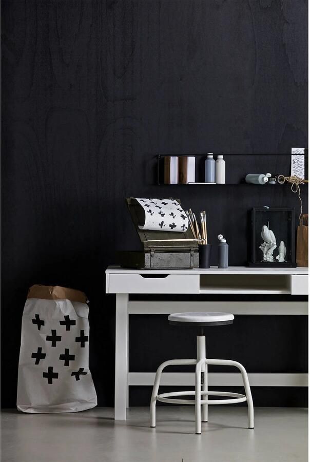 WOOOD Nikki Bureau Grenenhout Wit 75x140x62 cm - Foto 4