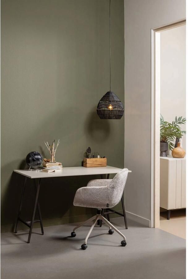WOOOD Morros Bureaustoel Chenille Stof Taupe 88x57x60 cm - Foto 3