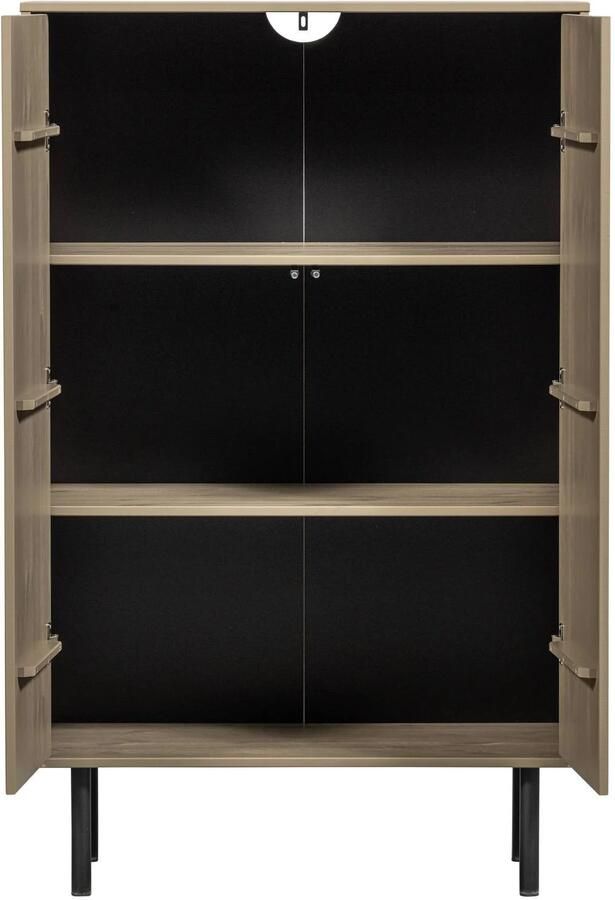 WOOOD Cadiz Opbergkast Grenenhout Mud Bruin 135x85x40 cm - Foto 3